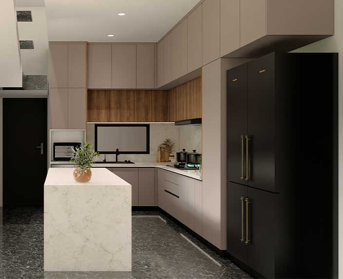 Sleek Monotone — Stainless Steel modular kitchen project by Jumbo SS Kitchens